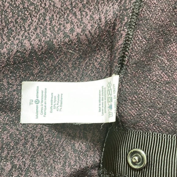 Lululemon Vinyasa Wrap- Running Luon Spray Jacquard Black Cherry Black/Black - Picture 6 of 9